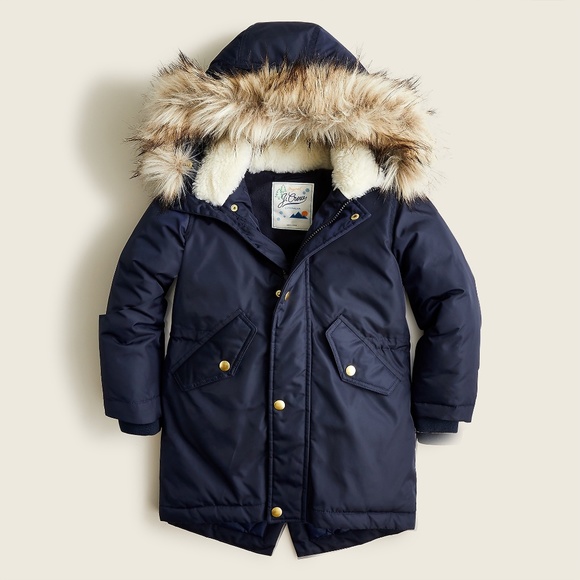 Crewcuts Other - New CREWCUTS JCREW Size S Boys Fishtail Parka with Eco-Friendly PrimaLoft NAVY
